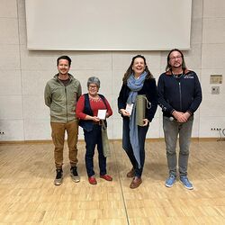 Moderator Oliver Sperl, Rosa Haas, Heike Schmidt und Christian Schenk